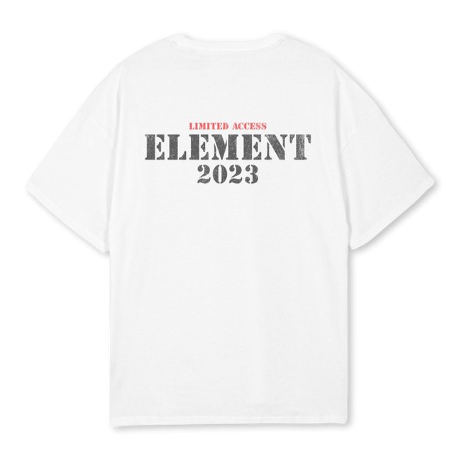 PLA WT ELEMENT White Oversized Tee.