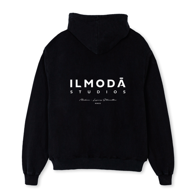 STATEMENT HOODIE Black Oversized Hoodie.