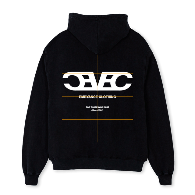 EMBYANCE Black Oversized Hoodie.