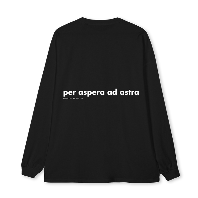 LSPAAA Black Oversized LS Tee.