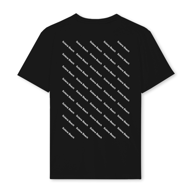 SOLANCIAGA BEACH Black Regular Tee.