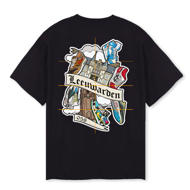 CULTURETEEBLACK Black Oversized Tee.