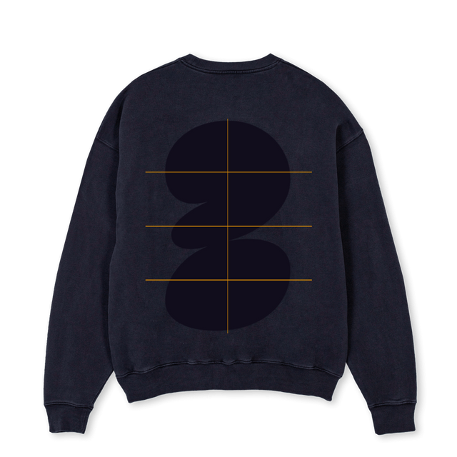 FABIO Vintage Black Oversized Crewneck Sweater.