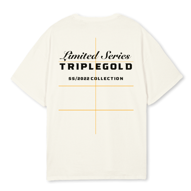 WHITE LIMITED TEE Cream Oversized Tee.