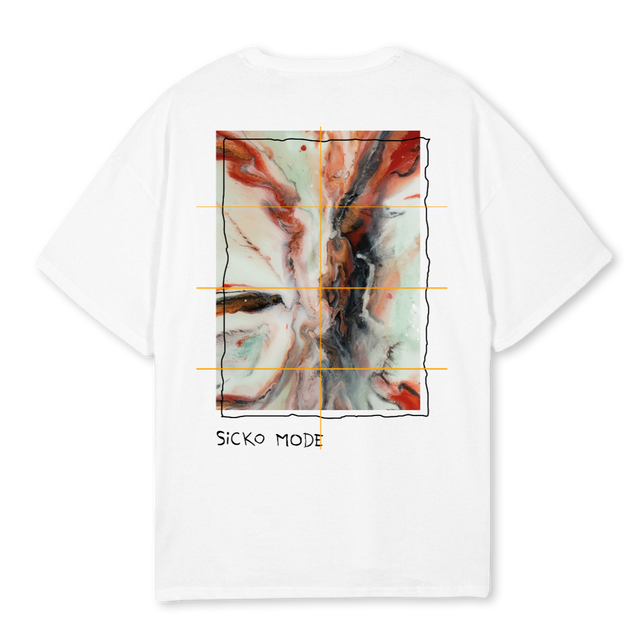 SICKO MODE White Oversized Tee.
