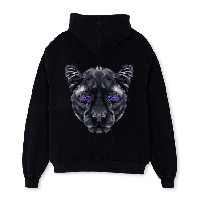 PANTHER OYE HOODIE Black Oversized Hoodie.