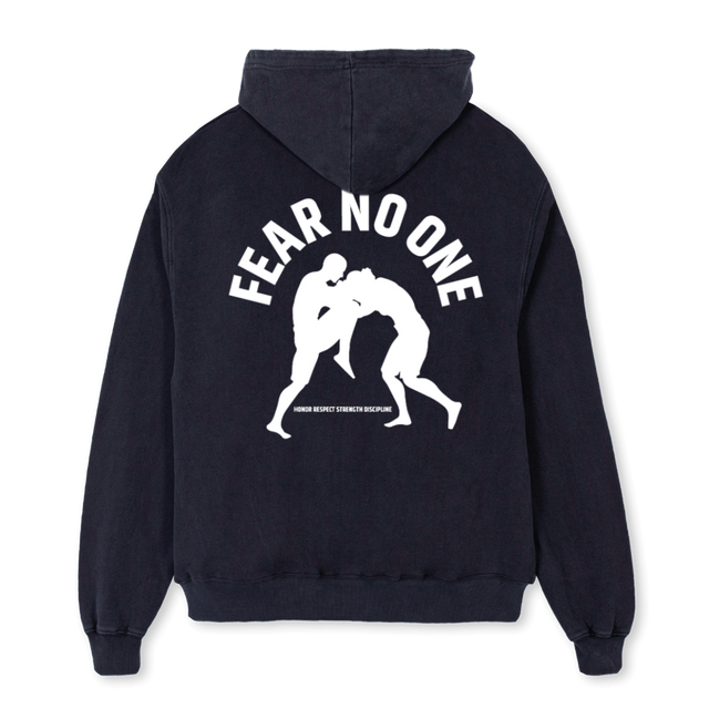UFCONE Vintage Black Oversized Hoodie.