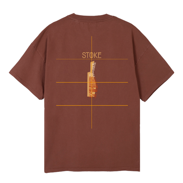 RADSTOK WINE Vintage Brown Oversized Tee.