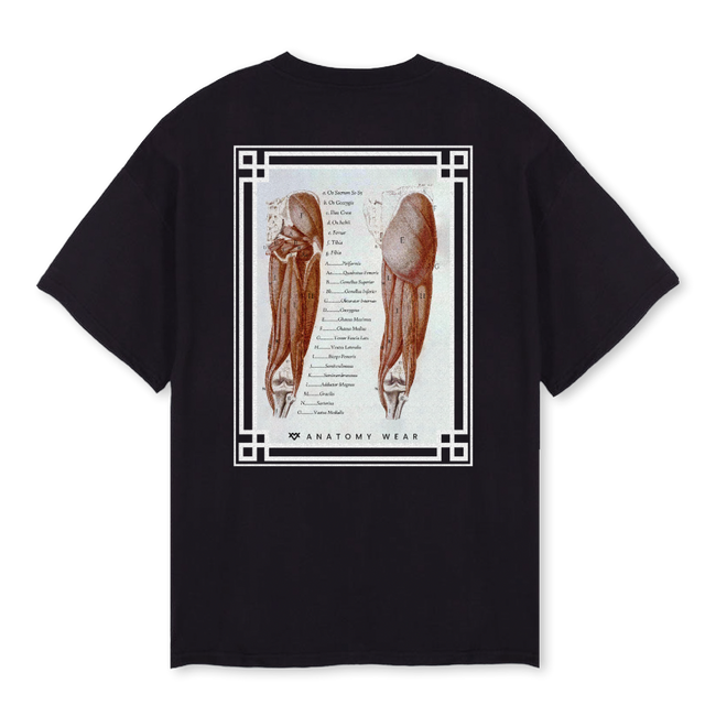 GLUTEUS MAXIMUS Black Oversized Tee.