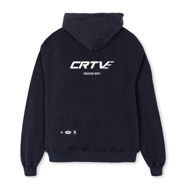 CRTVE DEPT Vintage Black Oversized Hoodie.