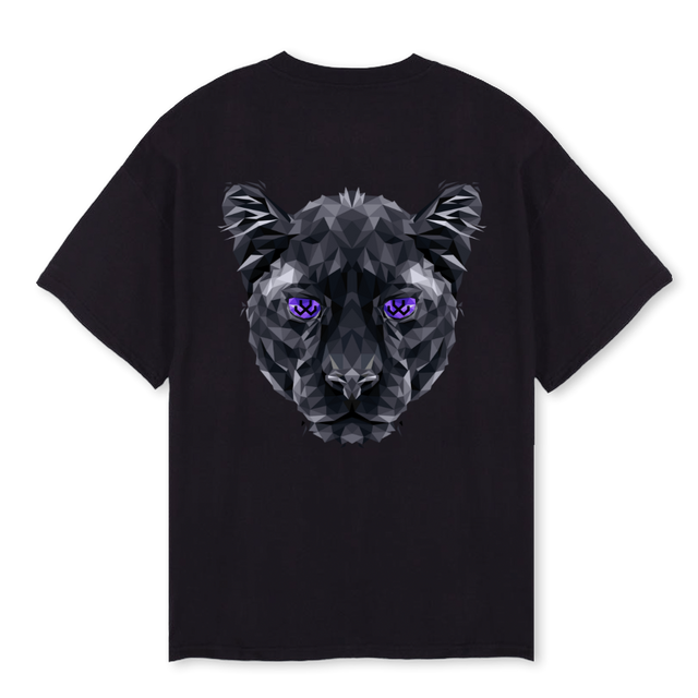 PANTHER OYE T Black Oversized Tee.