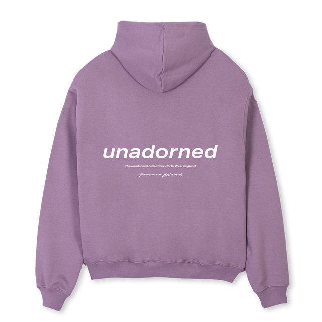 UNADORNED HOODIE Purple Oversized Hoodie.