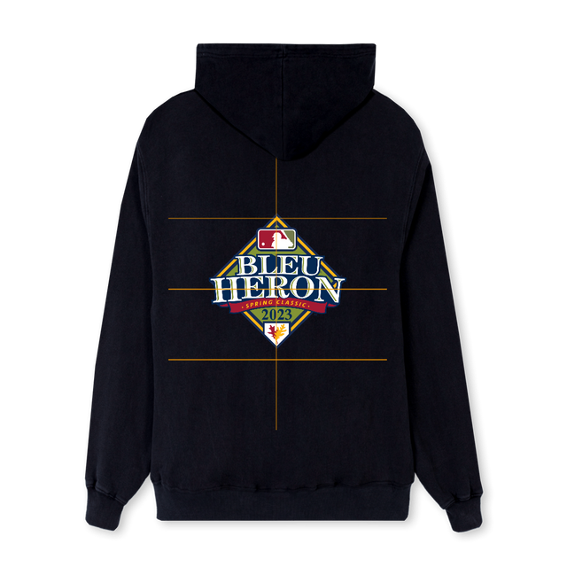 BASEBALL HD Black Regular Hoodie.