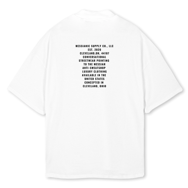 RAM THOUSAND HILLS White Oversized Mock Neck Tee.