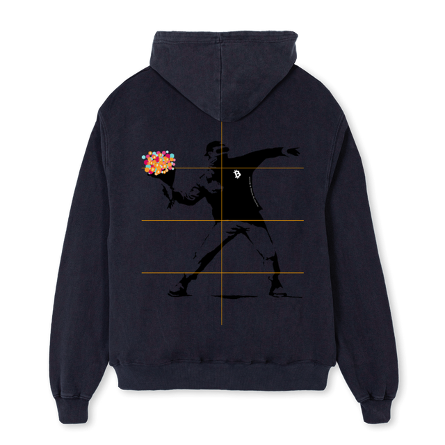 GENESIS REVOLUTION Vintage Black Oversized Hoodie.