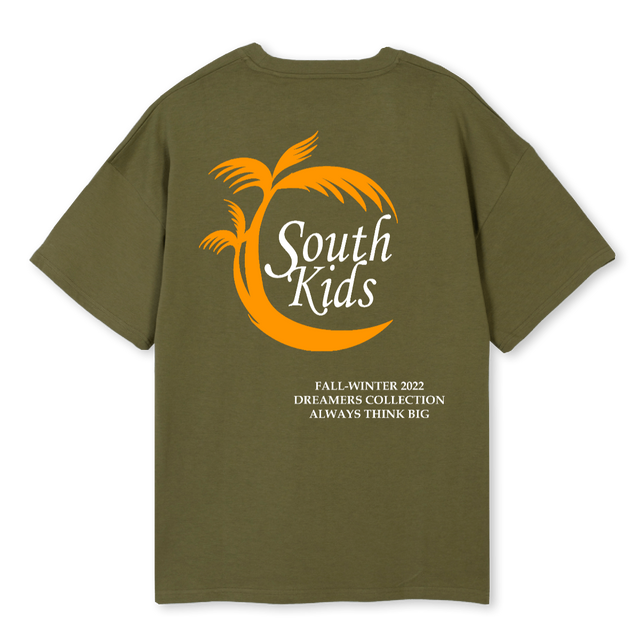 PALM TEE SK Kaki Oversized Tee.