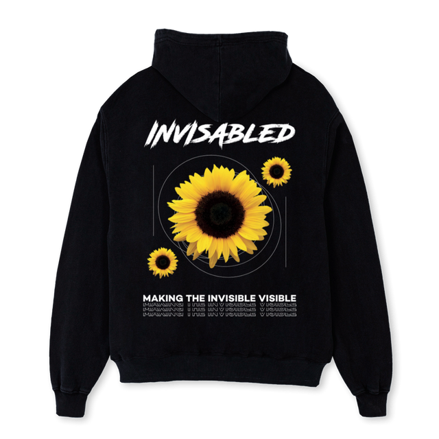 SUNFLOWER H Black Oversized Hoodie.