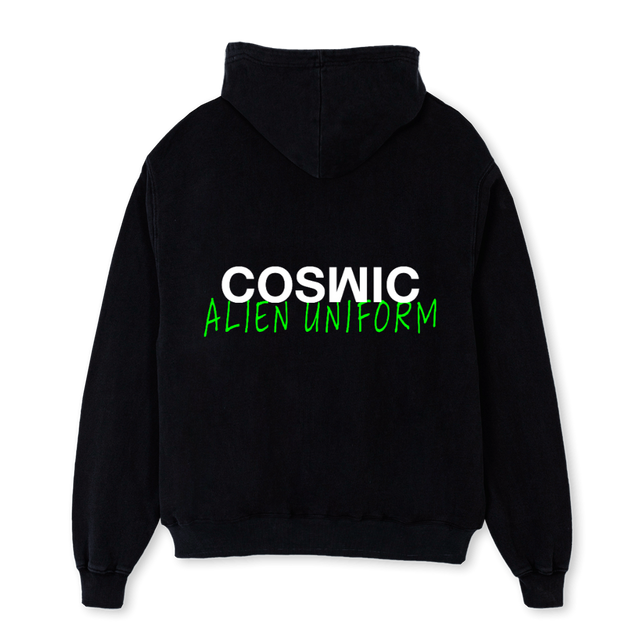 HOODIECOSWICALNBLACK Black Oversized Hoodie.