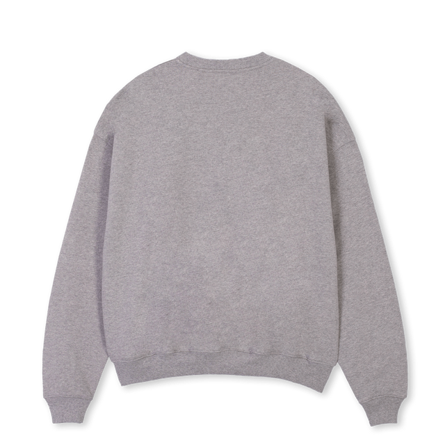 COLLEGE SWEAT Grey Marl Oversized Crewneck Sweater.