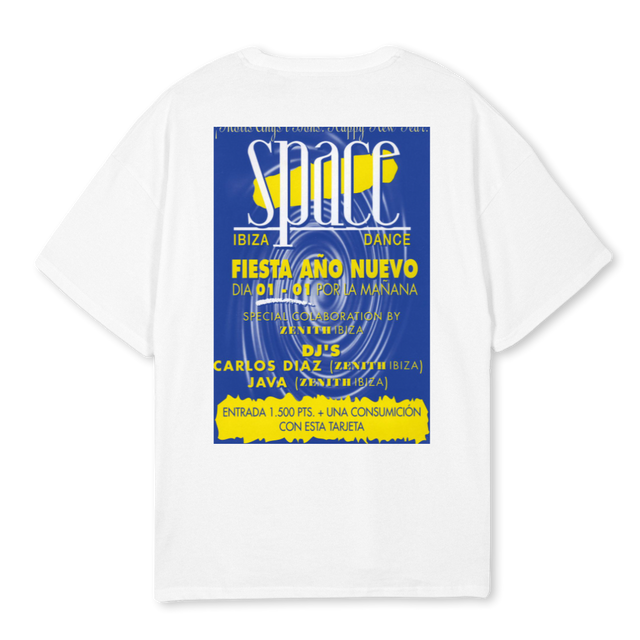 SPACETHREE White Oversized Tee.