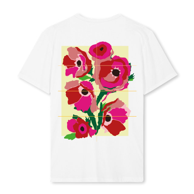 POPPIES White Regular Tee.