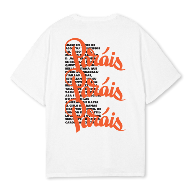 PARAIS MULTI LOGO White Oversized Tee.