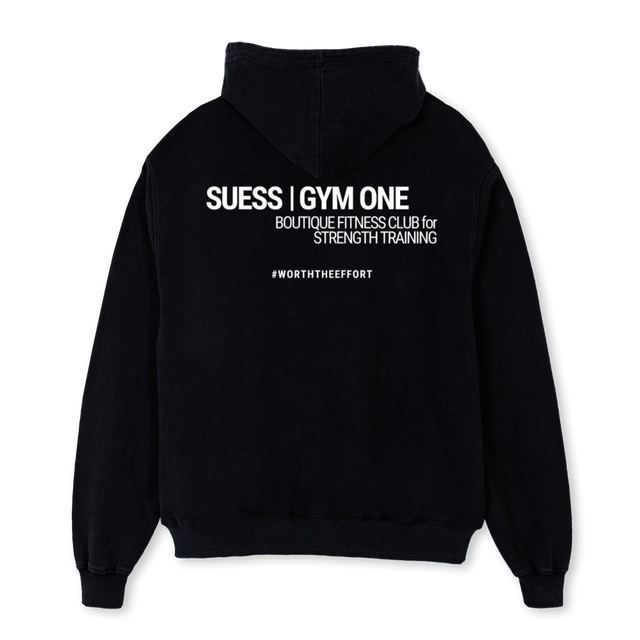 GYM Black Oversized Hoodie.