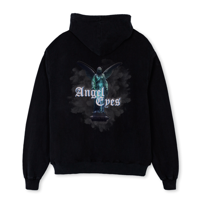 LUCIDLL Black Oversized Hoodie.