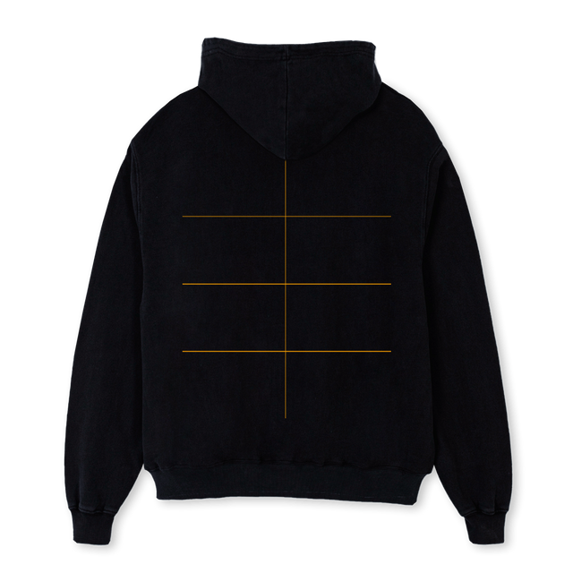 YACHE SMALL Black Oversized Hoodie.
