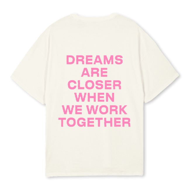 SYNERGIZE CREAM Cream Oversized Tee.