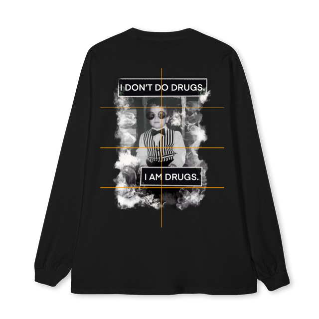 LEOLEONARDO Black Oversized LS Tee.