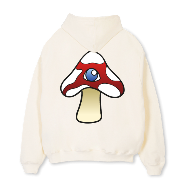 MUSHROOM MJ OW H Cream Oversized Hoodie.