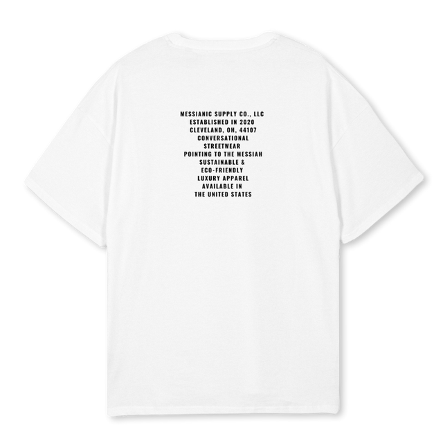 CATTLE ON A THOUSAND White Oversized Tee.