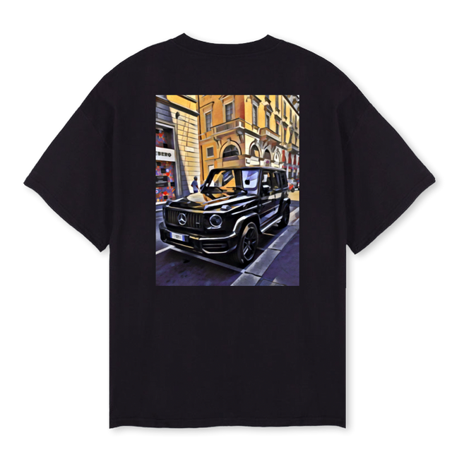 VOIE DE GAUCHE Black Oversized Tee.