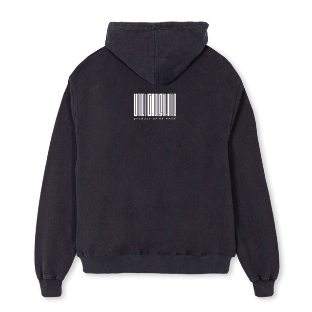 INTERN Vintage Black Oversized Zipped Hoodie.