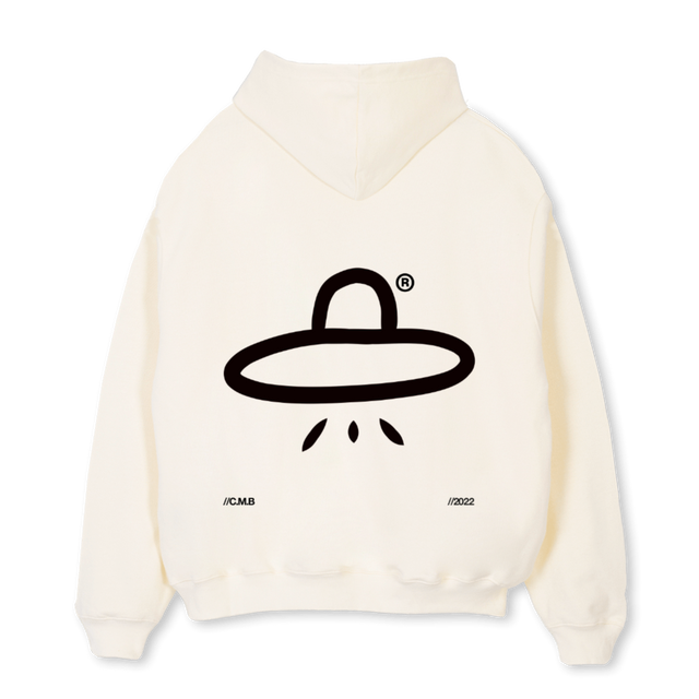 UFOHOODIECREAM Cream Oversized Hoodie.