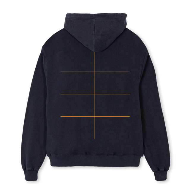 QNTM V BLAC Vintage Black Oversized Hoodie.