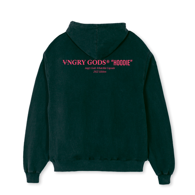 ANGRY GODS DS GREEN Wild Green Oversized Hoodie.