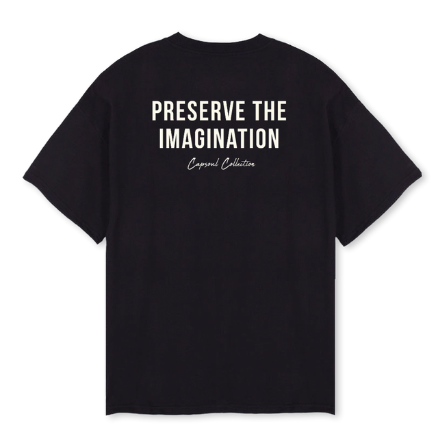 CREAMTEE Black Oversized Tee.