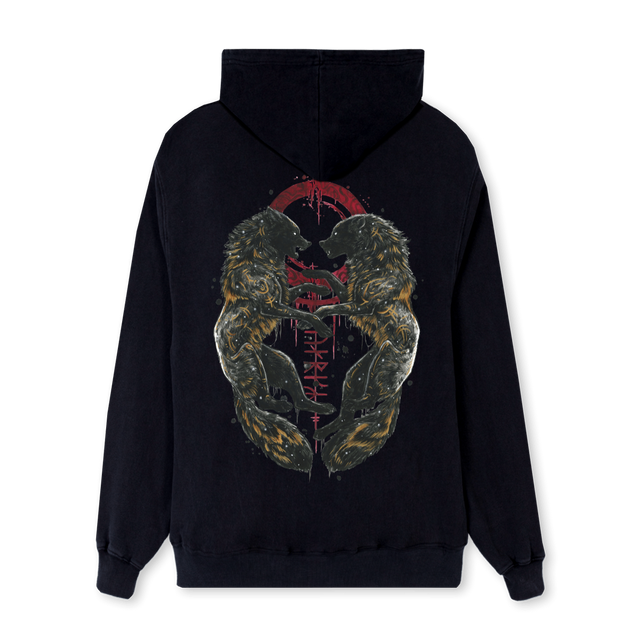 GERIFREKI Black Regular Hoodie.