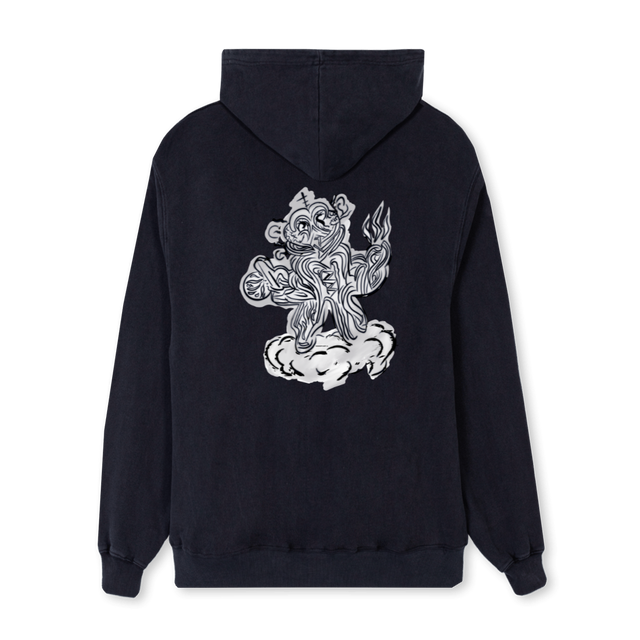 SP Vintage Black Regular Hoodie.