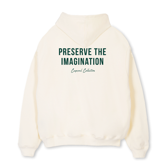GREENHOODIE Cream Oversized Hoodie.