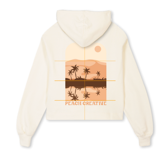 DUNE CROPPED Cream Cropped Hoodie.