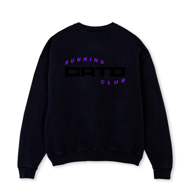 PARIS RC Black Oversized Crewneck Sweater.