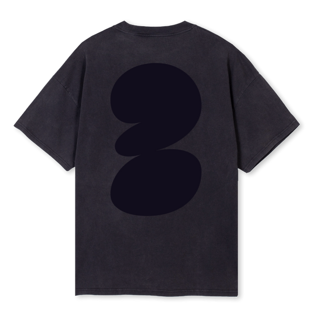 BALLOON TONO TEE Vintage Black Oversized Tee.