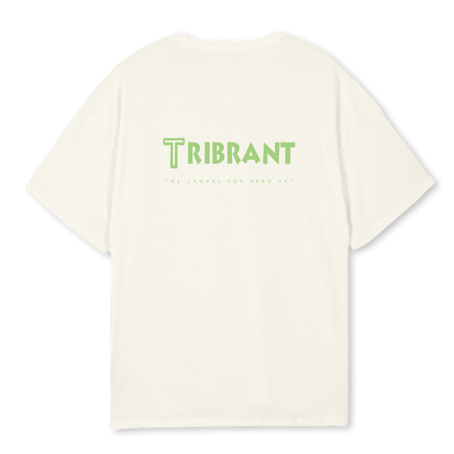 DREAMYII Cream Oversized Tee.