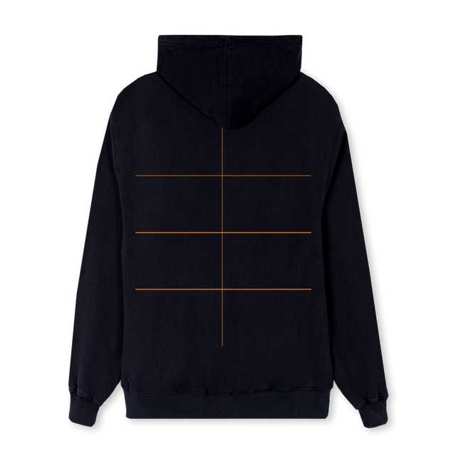 REG BLAC HOO Black Regular Hoodie.
