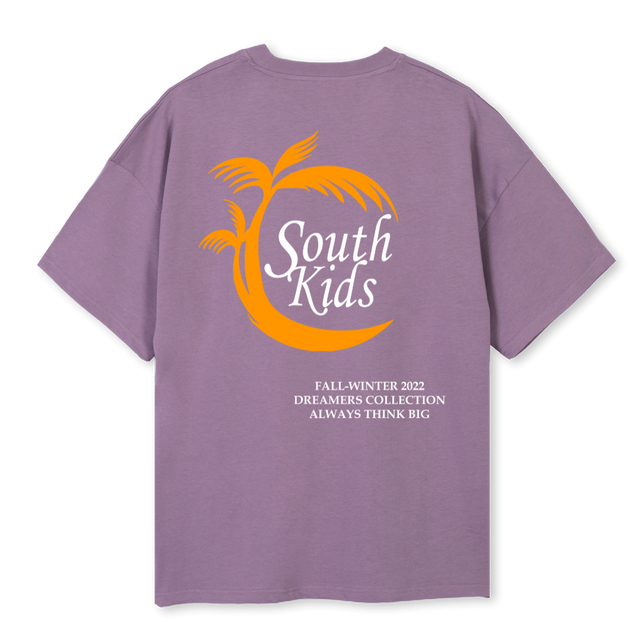 PALM TEE SK Purple Oversized Tee.