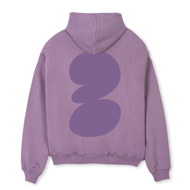BALLOON TONO HOOD Purple Oversized Hoodie.