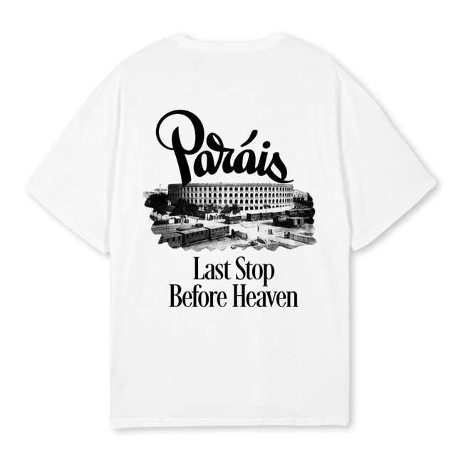 PARAIS LAST STOP White Oversized Tee.